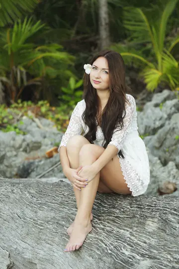 Petite Russian Brunette Strips Out of Her Dress