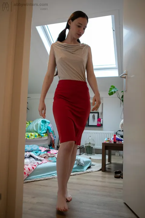 Australian PAWG Brunette Poses in a Skirt and Panties – photo 20 of 20