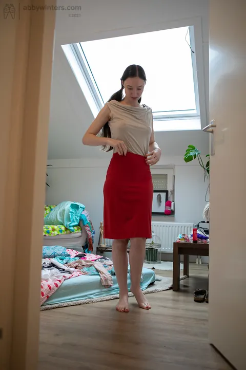 Australian PAWG Brunette Poses in a Skirt and Panties – photo 19 of 20
