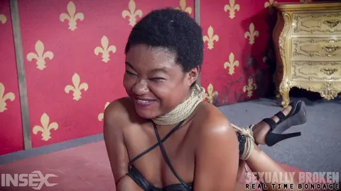 Kahlista Stonem: Busty Ebony MILF Bound in Stockings and Skirt for a BDSM Threesome – photo 15 of 15