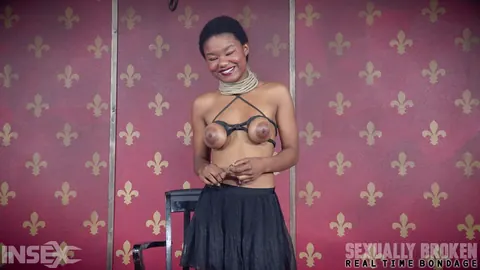 Kahlista Stonem: Busty Ebony MILF Bound in Stockings and Skirt for a BDSM Threesome – photo 3 of 15
