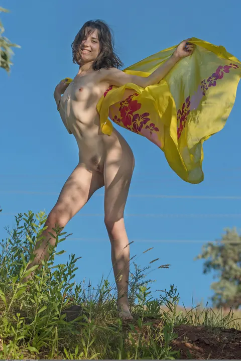 Ukrainian Brunette Strips Nude and Shows Her Body – photo 3 of 21