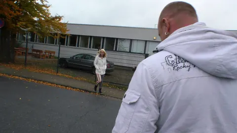 Tall German Blonde with Tattoos Sucks Cock and Fucks – photo 2 of 17