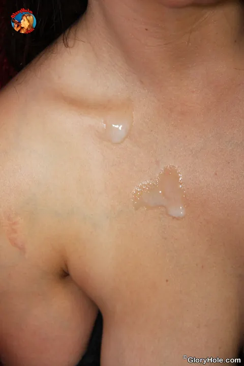 Ricki Love: Busty Brunette MILF Takes Interracial Gloryhole Cum in Mouth – photo 15 of 15