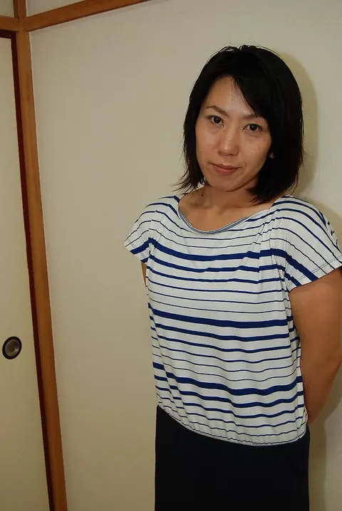 Masako Abe: Asian Brunette in Stockings and Skirt Plays with a Dildo – photo 6 of 16
