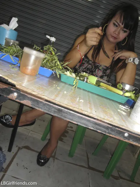Thai Trans Woman Fingers Her Ass and Masturbates with a Cucumber – photo 17 of 17