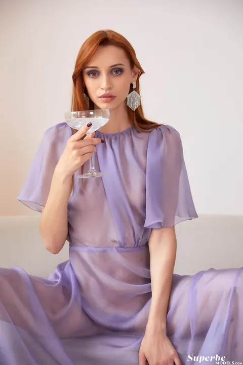 Rudi Ker: Redhead Peels Off Her Sheer Dress in the Hotel to Spread – photo 5 of 21