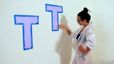 Tiffany Tyler: Tall Brunette in Lingerie and Glasses Spreads Wide – photo 3 of 15