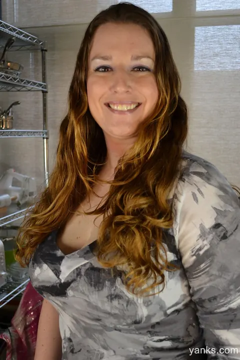 Curly Brunette BBW Strips Out of Her Jeans to Play with a Dildo – photo 1 of 17