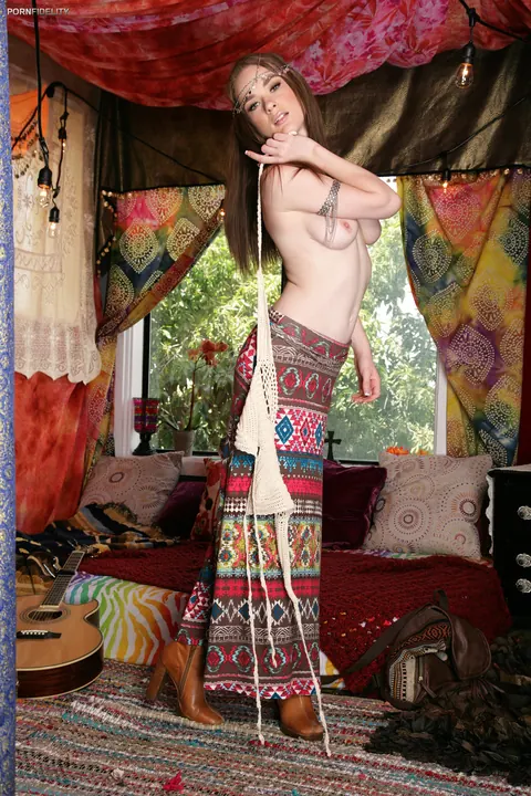 Penny Brooks: Slim Redhead Bares Her Natural Tits and Tattooed Body Outdoors – photo 7 of 16