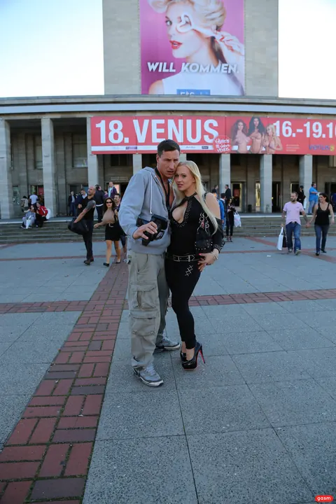 CELINE DAVIS: Petite German Blonde in Glasses and Heels Poses Outdoors – photo 1 of 15