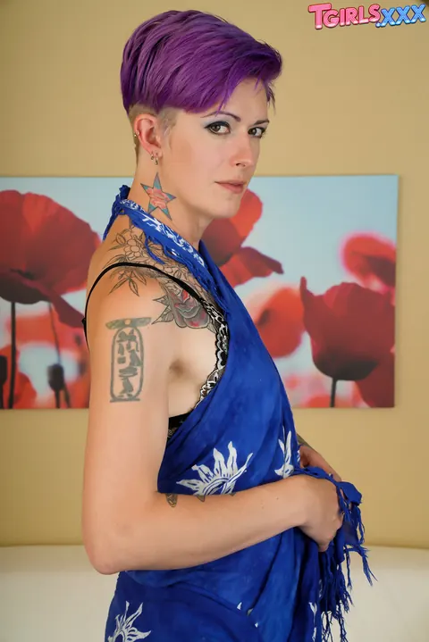 Trans Woman Masturbates with a Dildo and Spreads Wide – photo 2 of 16