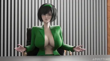 Short-Haired Woman Undresses, Kisses Her Man and Fucks Him