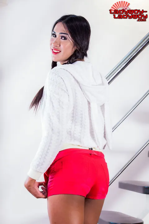 Asian Trans Woman Drops Her Clothes and Reveals Hard Cock – photo 5 of 15