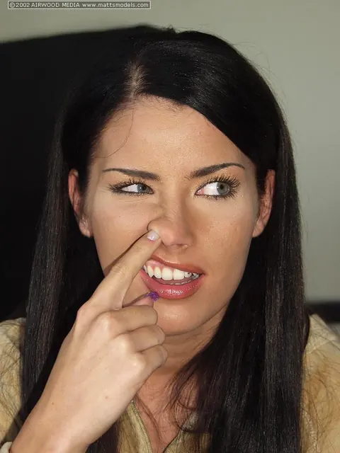 Tall Latina Brunette Smokes and Spreads in the Office – photo 8 of 16