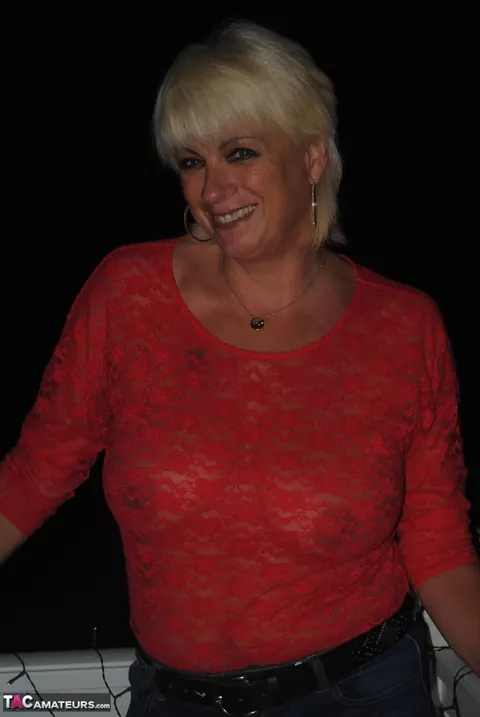 Blonde MILF Swims in a Bikini and Glasses Then Flashes Her Tits – photo 20 of 20