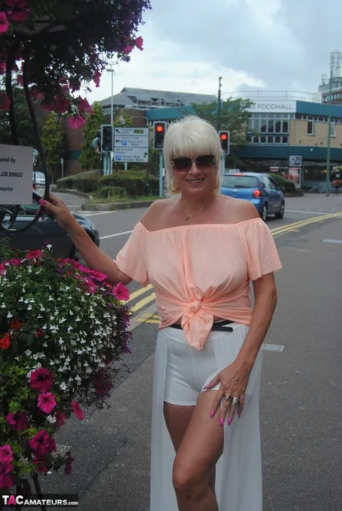 Blonde MILF Swims in a Bikini and Glasses Then Flashes Her Tits – photo 13 of 20