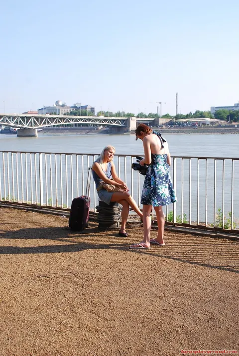 Brandy Smile: Hungarian Blonde MILF Toys and Gets Licked Outdoors – photo 1 of 21