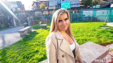Emily Blake: European Blonde MILF Poses in High Heels Outdoors – photo 16 of 20