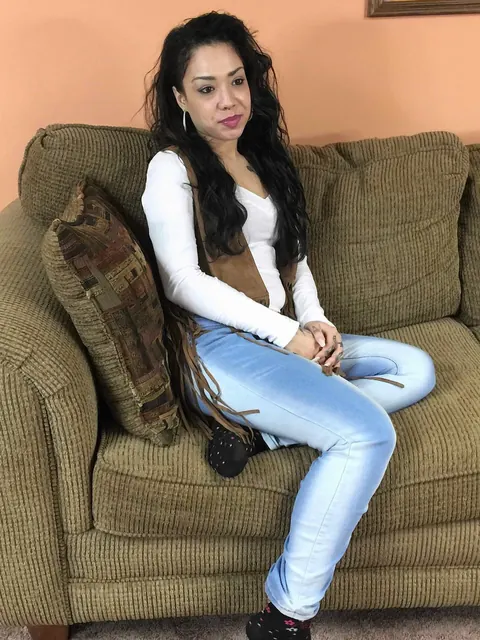 Petite Latina Pulls Her Panties Aside for POV Blowjob – photo 1 of 21