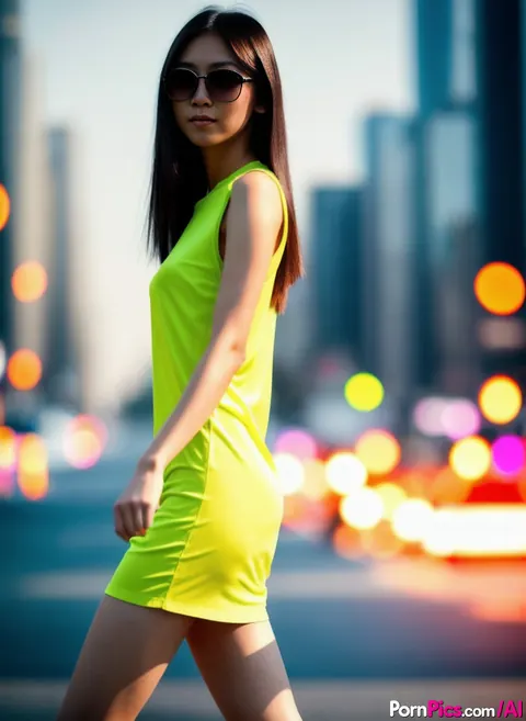 AI-Generated Asian Woman Spreads Her Legs on the Street – photo 1 of 10