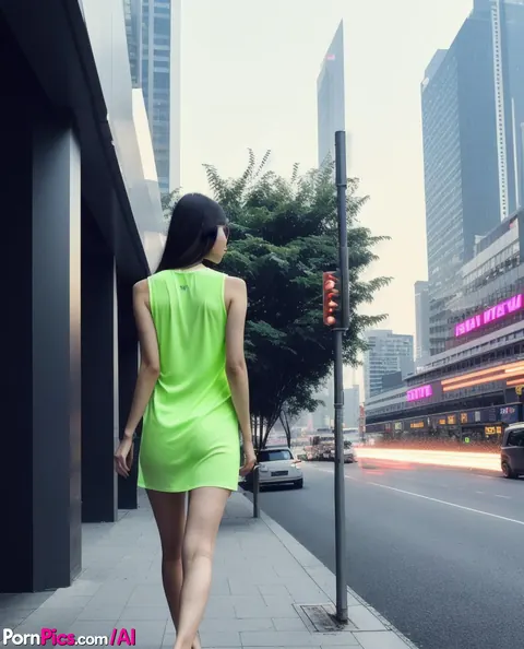 AI-Generated Asian Woman Spreads Her Legs on the Street – photo 2 of 10