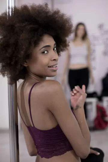Stella Cox – Two Skinny Ebony Brunettes Strip and Pleasure Each Other