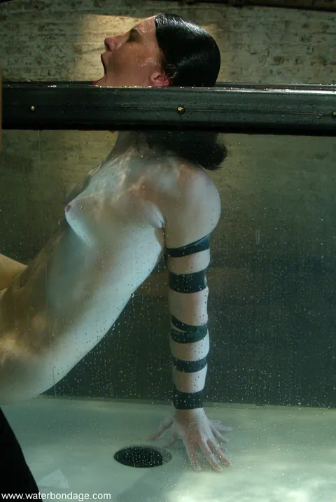 Gretchen Elvgren: Brunette PAWG Poses Nude in Water Bondage Restraints – photo 18 of 21