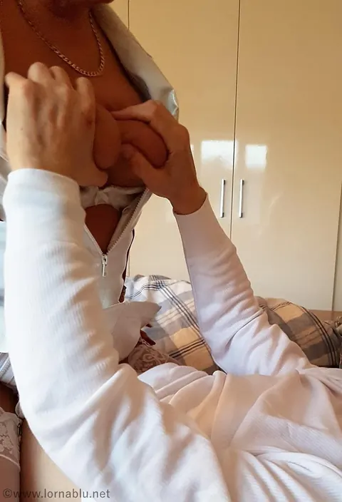 Lorna Blu: British MILF Nurse Flaunts Her Big Tits and Ass in Stockings – photo 15 of 16