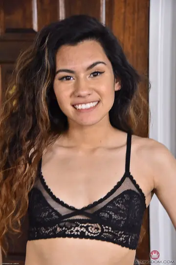 Christian Charity – Latina Brunette Bares Her Meaty Pussy and Ass