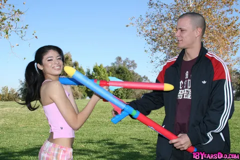 Adriana Nevaeh: Petite Latina Bares Her Small Natural Tits Outdoors – photo 6 of 17