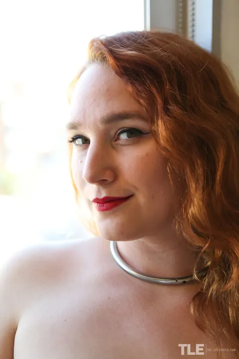 Kim Cums: European Redhead Masturbates with a Dildo in Bondage Restraints – photo 16 of 16