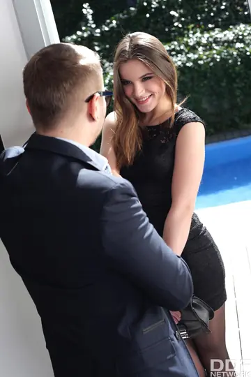 Evelina Darling – European Brunette in Stockings Takes a Facial