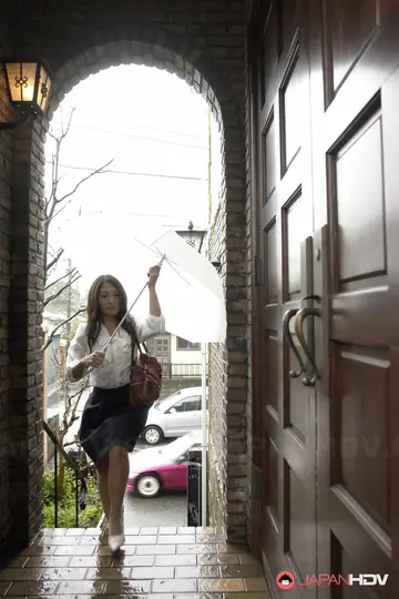 Japanese Brunette Deep-Throats and Swallows His Load