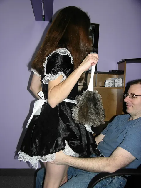 Samantha Charles: Petite Brunette MILF in Glasses Strips and Gets Fucked as Maid – photo 3 of 21