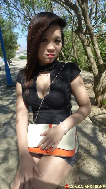 Petite Asian Strips Out of Her Panties for Outdoor Hotel Sex