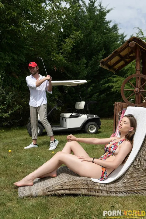 Hungarian Brunette Sucks and Fucks Outdoors in a Bikini – photo 1 of 20