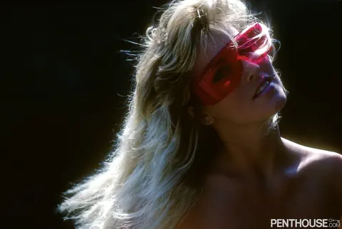 Janine Lindemulder: Tanned Blonde MILF in Glasses Spreads Her Pussy Outdoors – photo 16 of 16