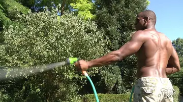 Woman Sucks Black Cock and Facesits Outdoors