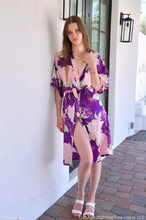 Olivia Madison: Tall Woman Plays with a Dildo by the Pool in Shorts – photo 2 of 20