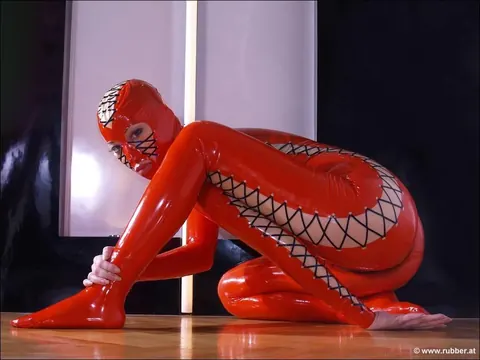 Thick Asian Brunette Poses in Latex and Leather with High Heels – photo 15 of 16