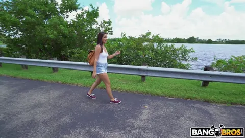 Penelope White: Latina with Big Tits Fucks and Sucks in a Van Outdoors – photo 2 of 21
