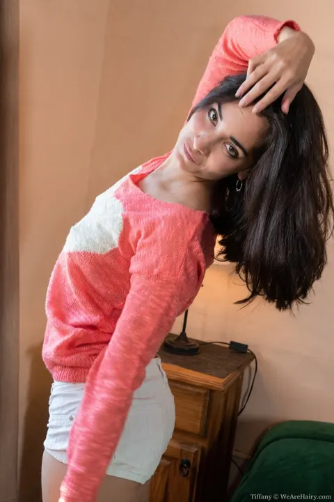 Brunette Undresses and Shows Her Extremely Hairy Pussy – photo 1 of 20