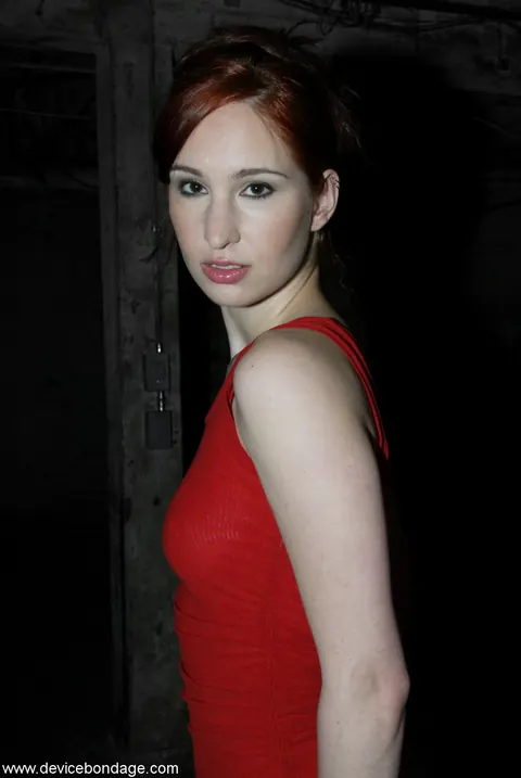 Tall Arab Redhead in a Skirt and Heels Uses a Dildo While Bound – photo 7 of 18