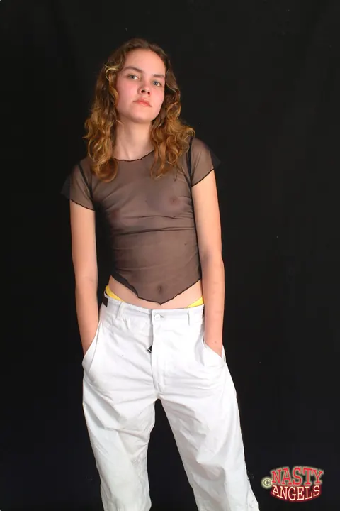 Petite Curly Redhead Strips Off Her Panties and Spreads Her Pussy – photo 3 of 21