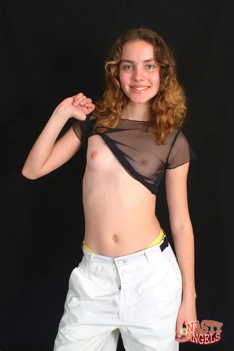 Petite Curly Redhead Strips Off Her Panties and Spreads Her Pussy – photo 4 of 21