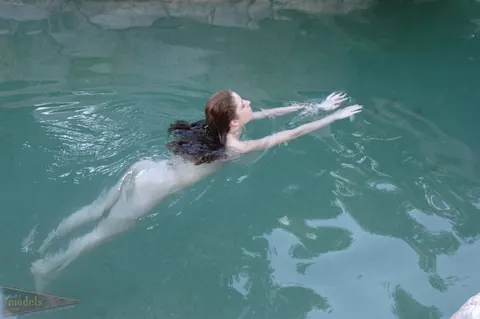 Ruby Flame: Redhead MILF Strips Off Her Bikini and Spreads by the Pool – photo 15 of 16
