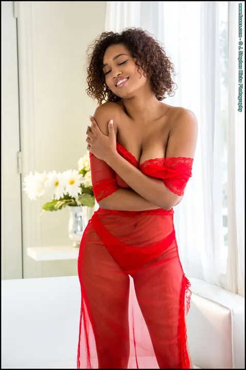 Noel Monique: Thick Ebony Brunette Undresses and Spreads Her Ass – photo 1 of 15