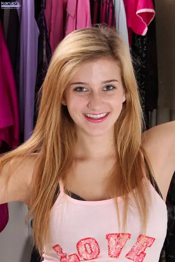 Thick Blonde Strips Out of Her Shorts and Panties to Spread