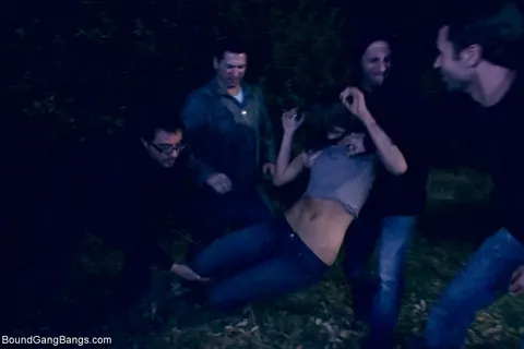 Kenzie Vaughn: Tall Redhead with Big Enhanced Tits Sucks Cock Outdoors and Has Group Sex – photo 6 of 17